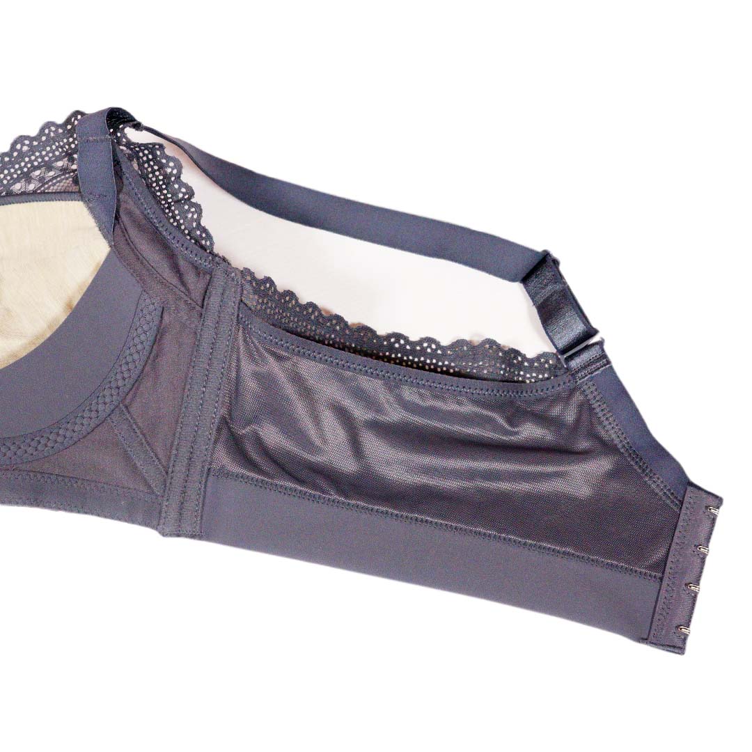 銅纖維科技抗菌材料舒適透氣蕾絲聚攏無鋼圈內衣