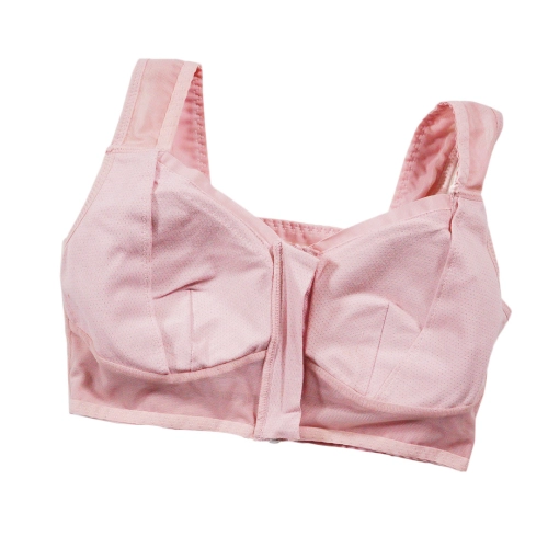 Front zipper without steel ring, breathable large size sleep sports bra