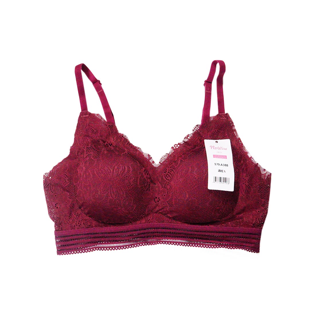 蕾絲背心可拆卸胸墊無痕無鋼圈內衣(EN.8684)