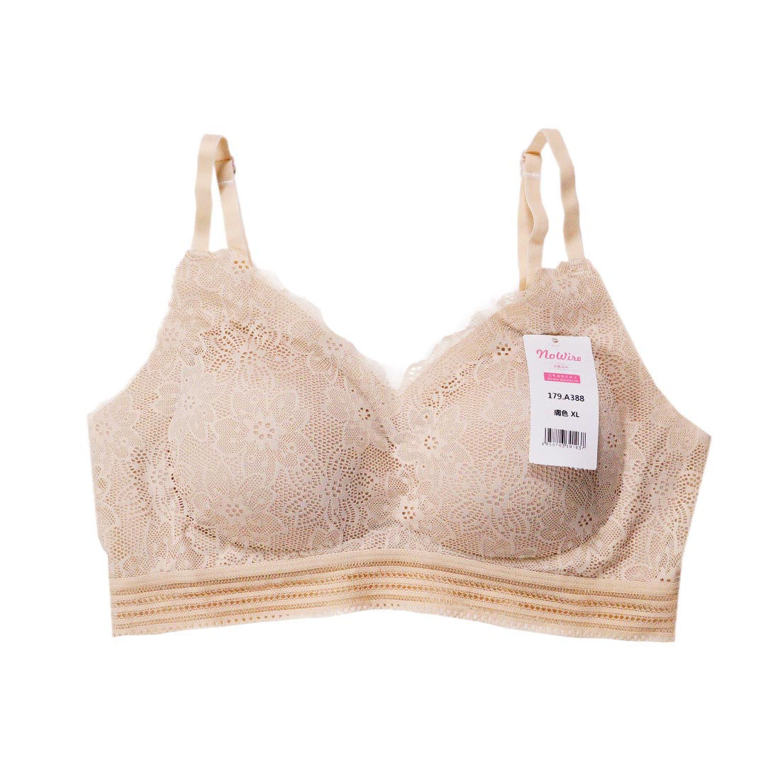 蕾絲背心可拆卸胸墊無痕無鋼圈內衣(EN.8684)