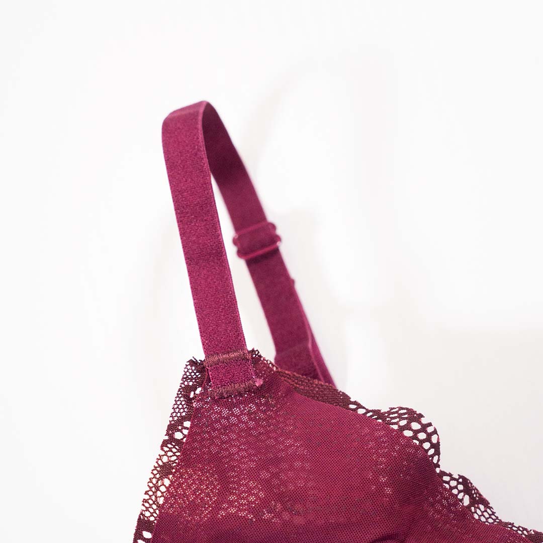 蕾絲背心可拆卸胸墊無痕無鋼圈內衣(EN.8684)