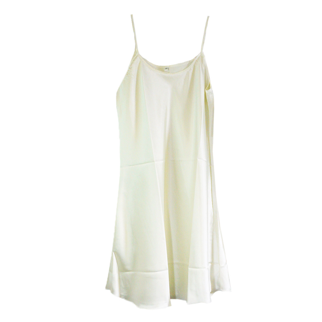 絲滑質感性感吊帶荷葉下擺睡裙打底裙