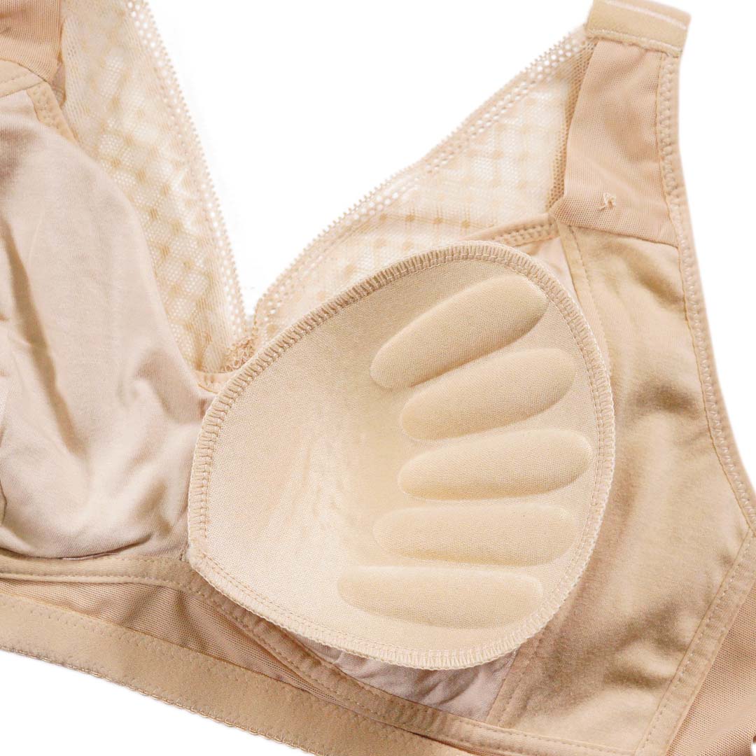 【無鋼圈大尺碼】寬肩帶大包覆修副乳無鋼圈內衣