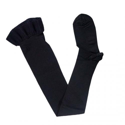 280D silicone anti slip and anti varicose thigh socks in black