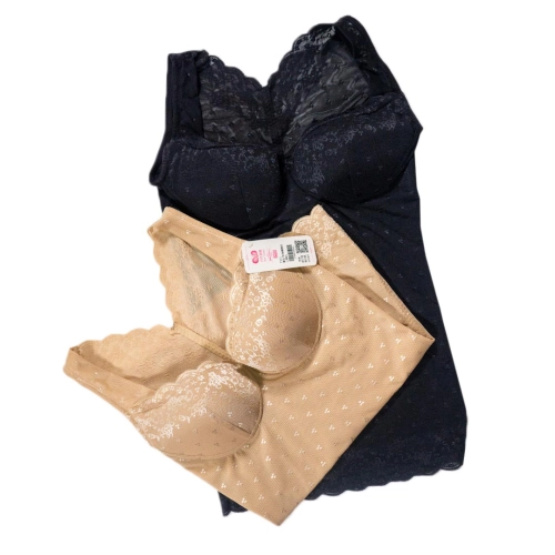 蕾絲－調整型無鋼圈胸罩＋塑身收腹束腰背心