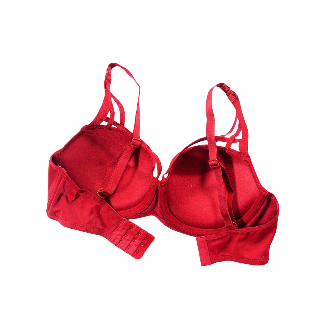 簡約光面小胸聚攏上托性感交叉肩帶有鋼圈內衣