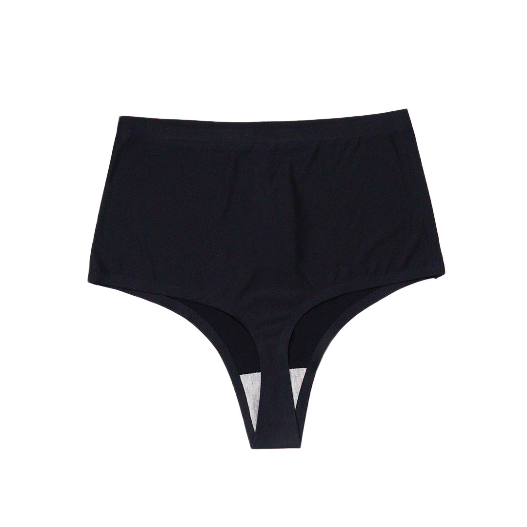 高腰收腹冰絲無痕一片式丁字褲