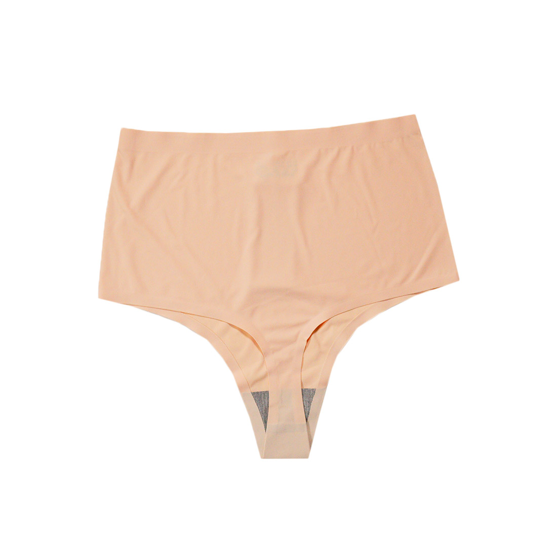 高腰收腹冰絲無痕一片式丁字褲