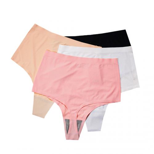 高腰收腹冰絲無痕一片式丁字褲