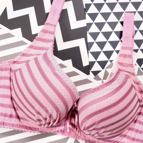 Summer cooling striped control top with chest-high functional bra design