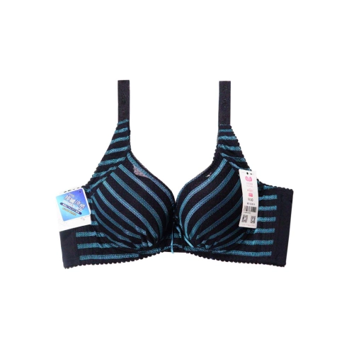 Summer cooling striped control top with chest-high functional bra design