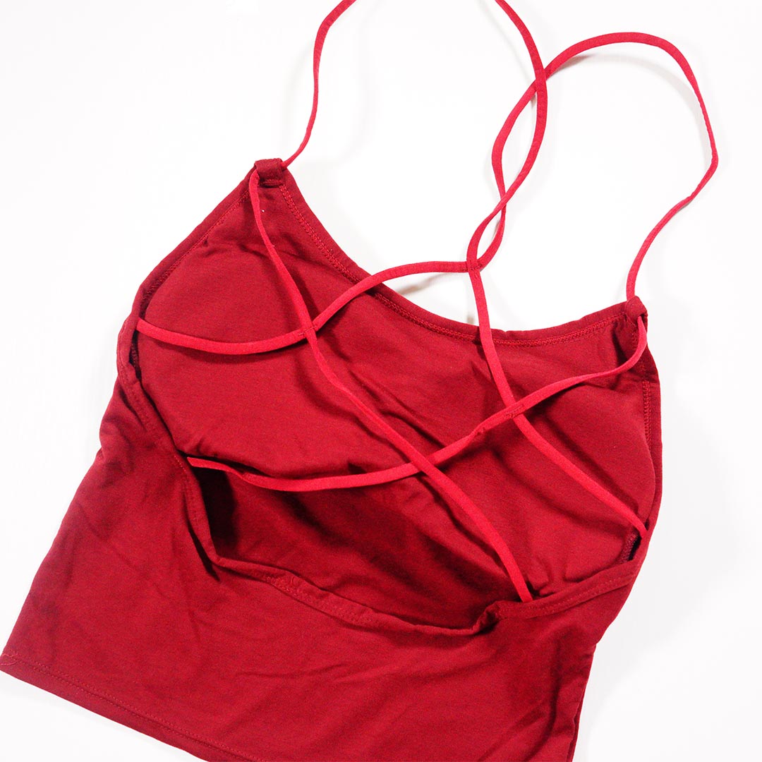 性感交叉美背修身百搭吊帶背心（贈品）