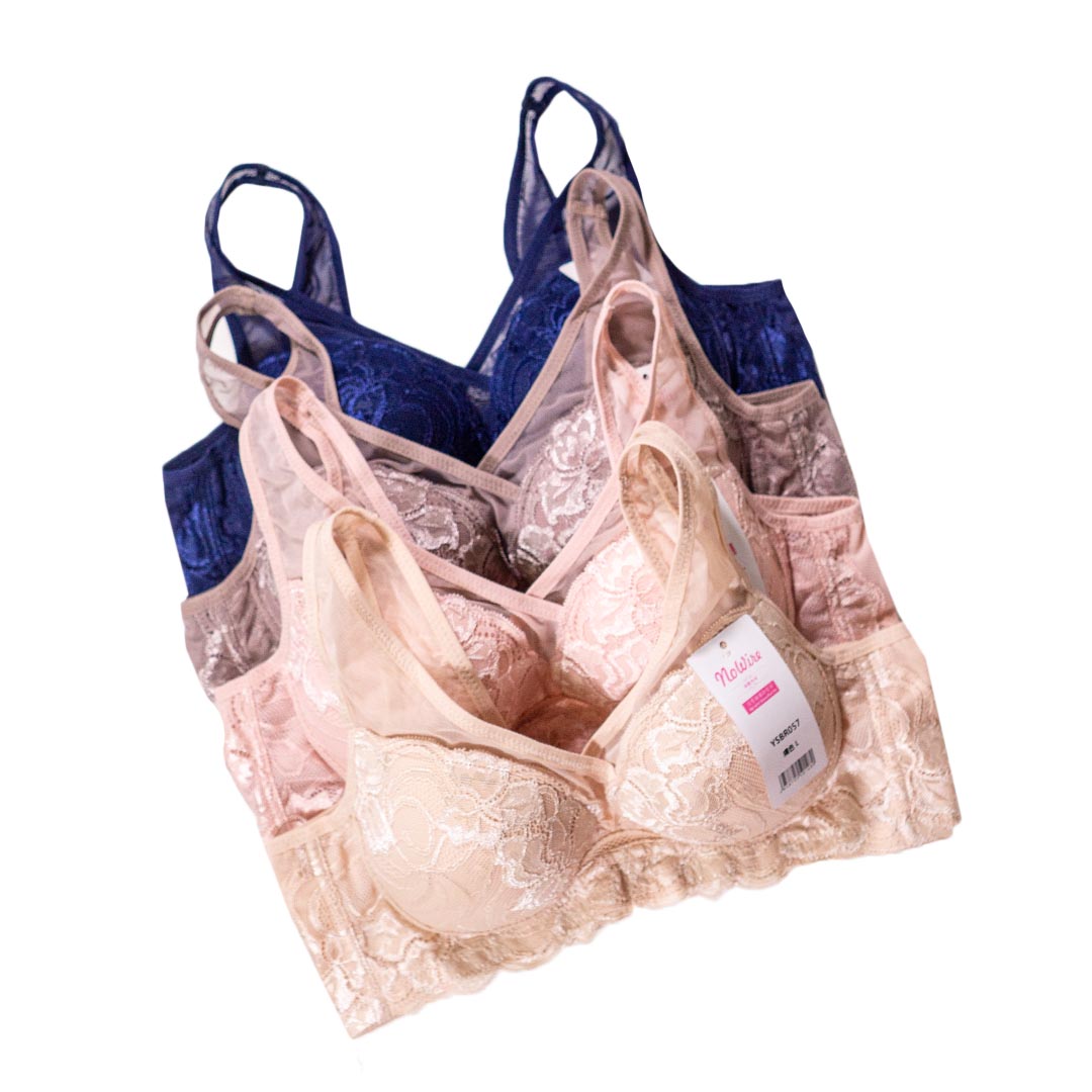 夏季新款舒適蕾絲可插片固定肩帶背心式上托美背内衣