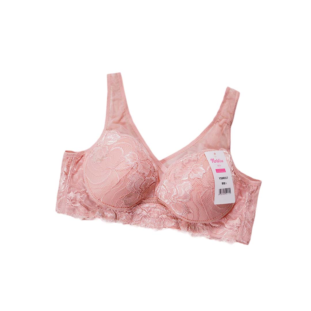 夏季新款舒適蕾絲可插片固定肩帶背心式上托美背内衣