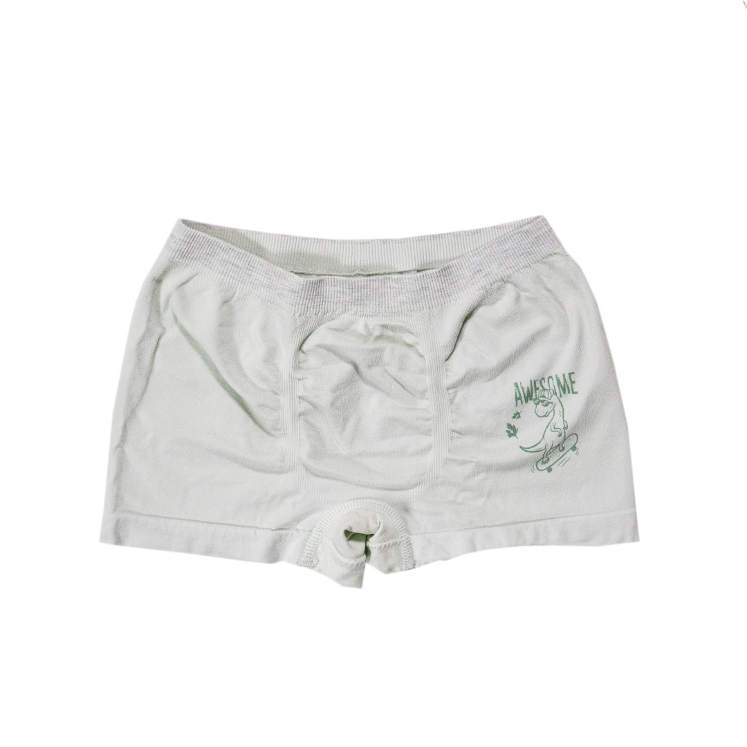 兒童蠶絲抑菌感溫圖案內褲-男、女童裸感內褲