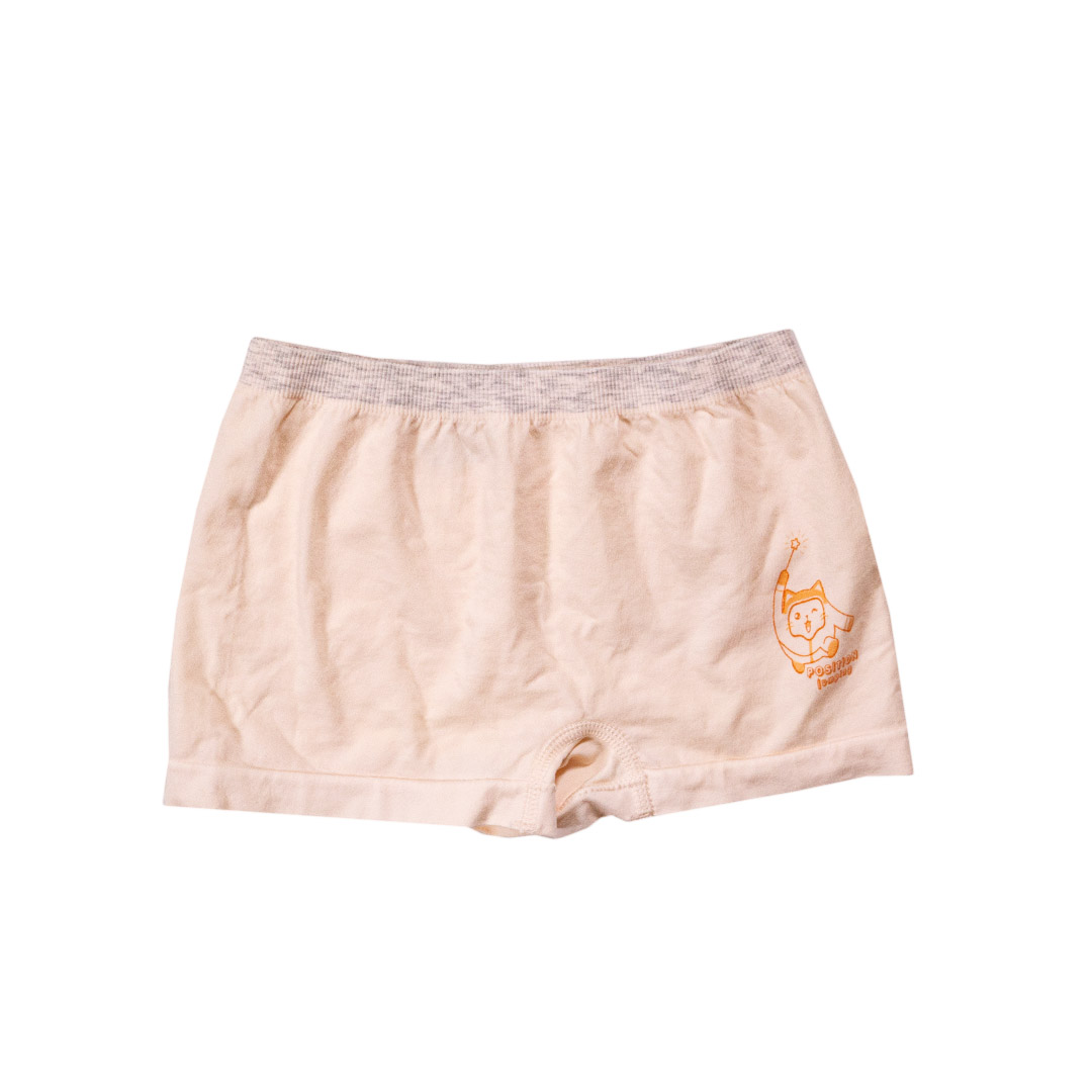 兒童蠶絲抑菌感溫圖案內褲-男、女童裸感內褲