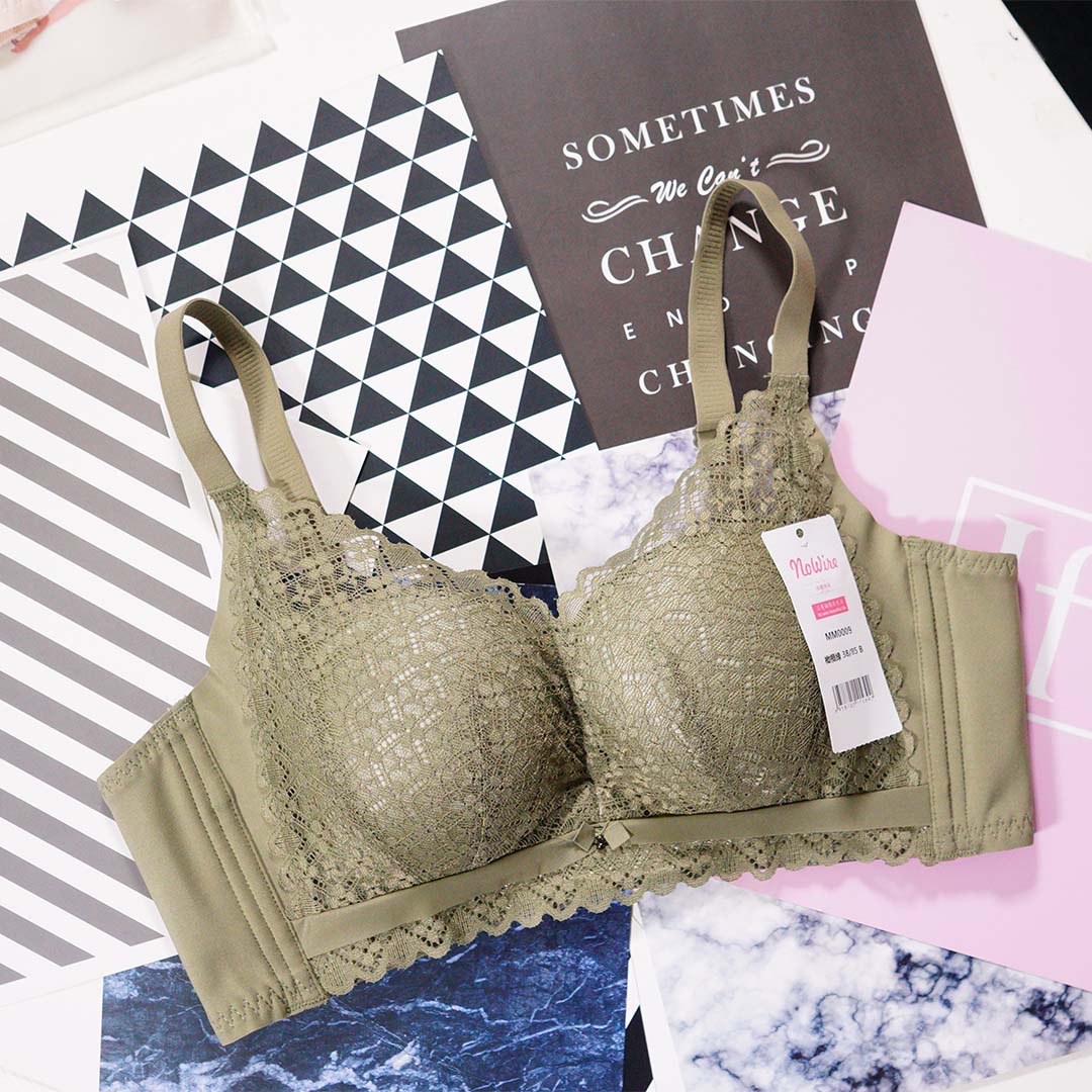 天然玫瑰精油輕柔透氣納米綿少女性感蕾絲內衣