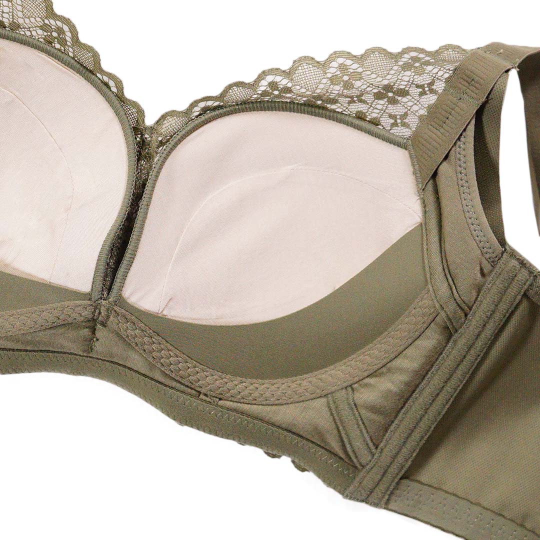 天然玫瑰精油輕柔透氣納米綿少女性感蕾絲內衣