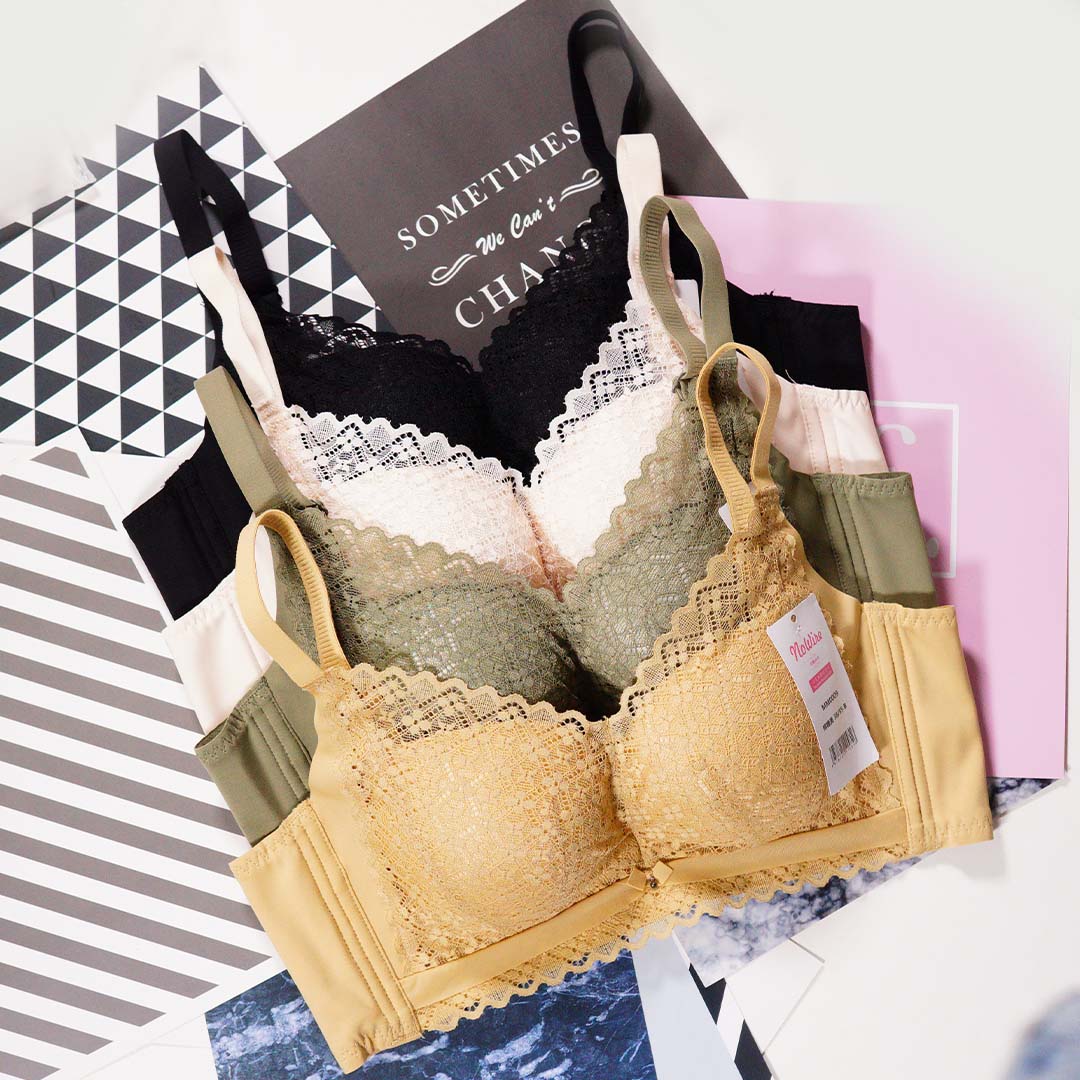 天然玫瑰精油輕柔透氣納米綿少女性感蕾絲內衣