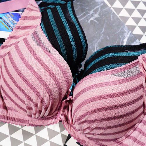 Summer cooling striped control top with chest-high functional bra design