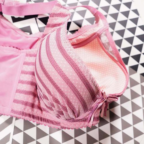 Summer cooling striped control top with chest-high functional bra design