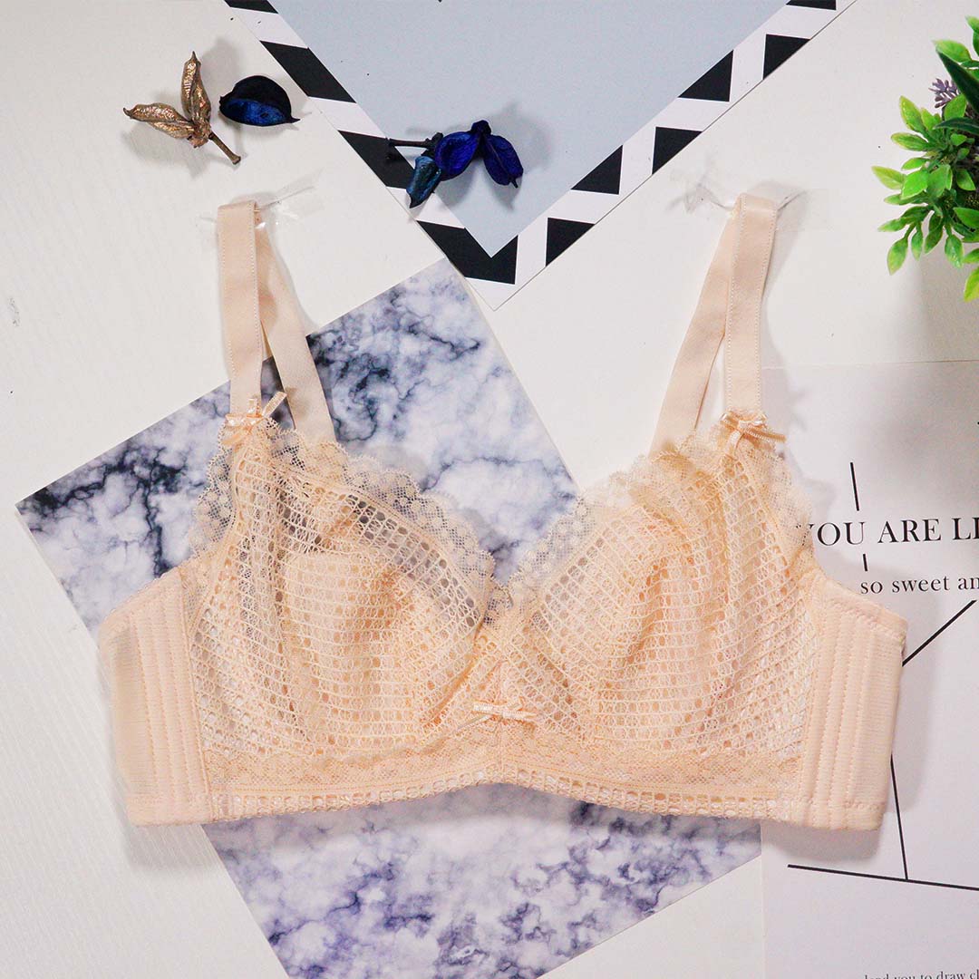 性感超薄水晶杯無海綿軟鋼圈透明蕾絲內衣