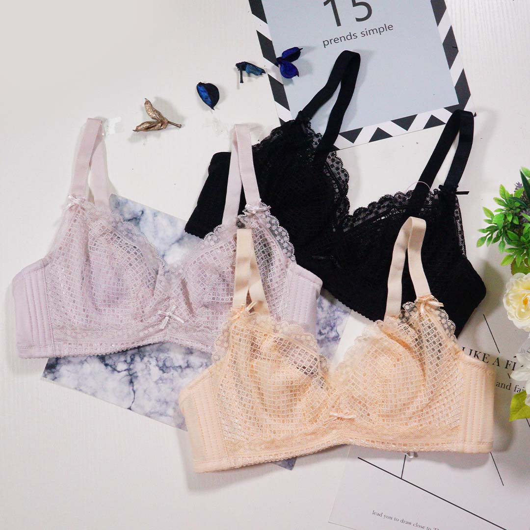 性感超薄水晶杯無海綿軟鋼圈透明蕾絲內衣