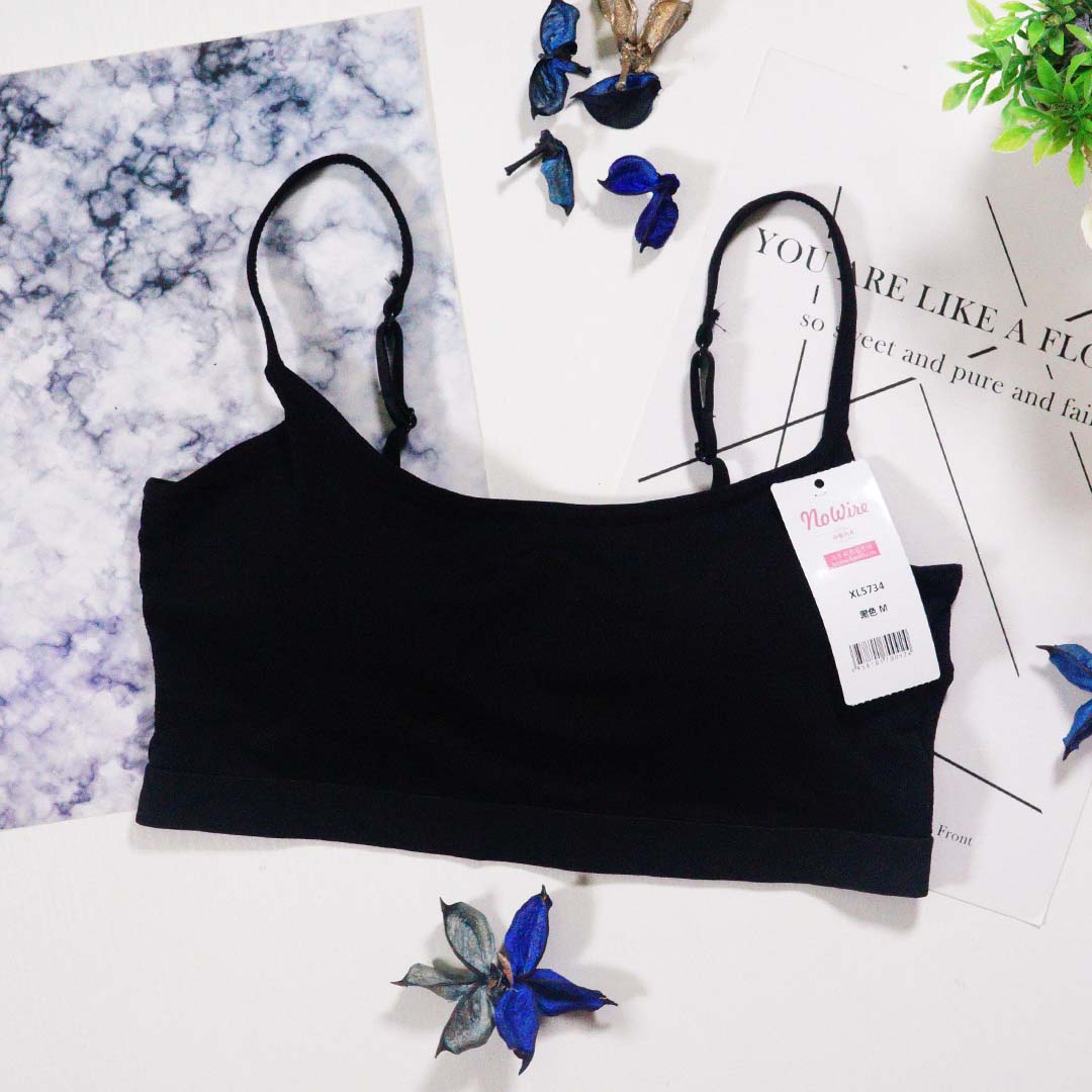 透氣網布抹胸一體式運動短吊帶無鋼圈帶胸墊內衣