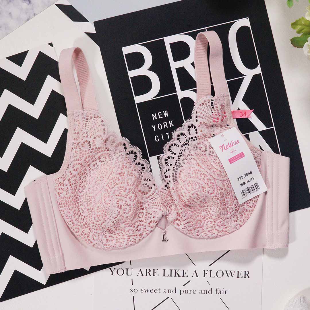 輕薄透氣性感水晶杯無海綿聚攏記憶軟鋼圈內衣