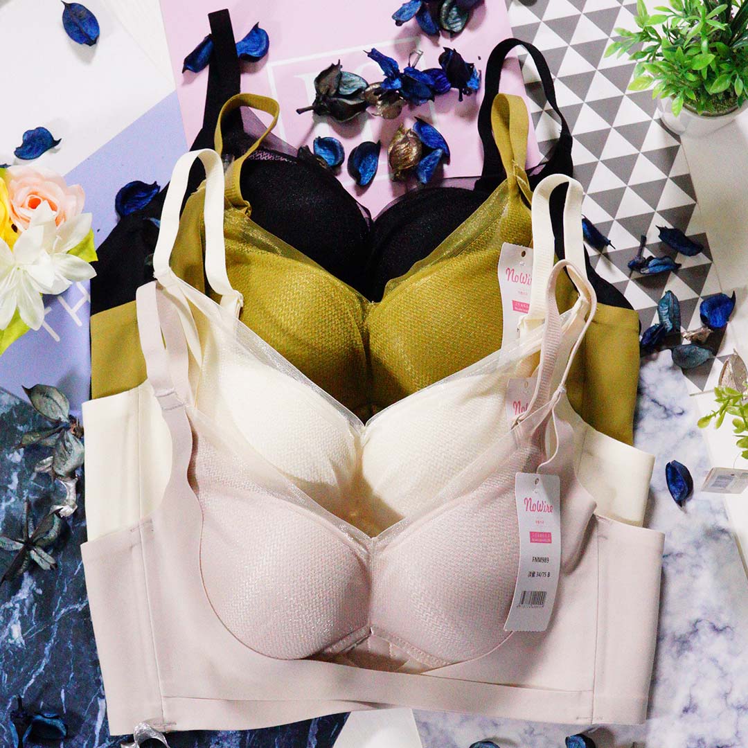 院線能量石塑型無痕無鋼圈小胸聚攏收副乳防下垂調整型內衣