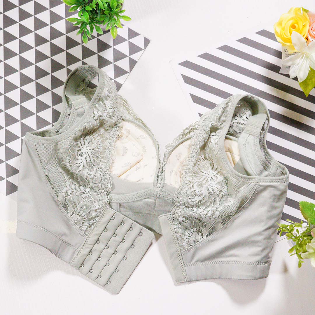 性感蕾絲孔雀磁滑滑杯無鋼圈聚攏收副乳防下垂調整型內衣