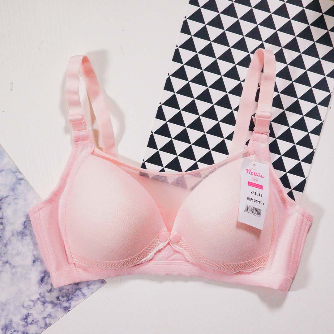 莫代爾哺乳内衣性感半透明前開扣無鋼圈孕婦內衣