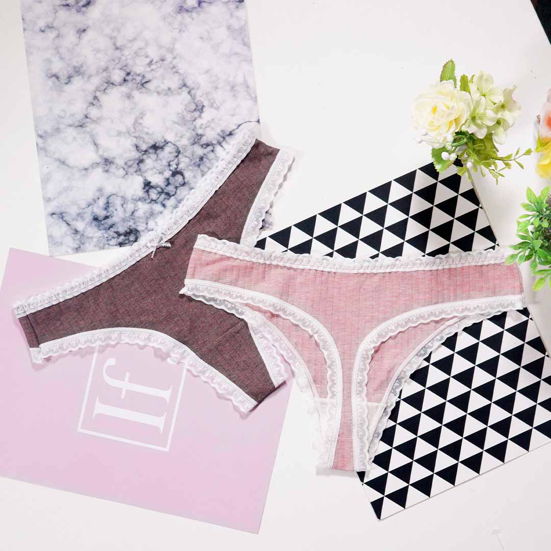 新款彩棉桑蠶絲抗菌無痕丁字褲