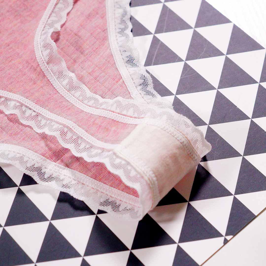 新款彩棉桑蠶絲抗菌無痕丁字褲