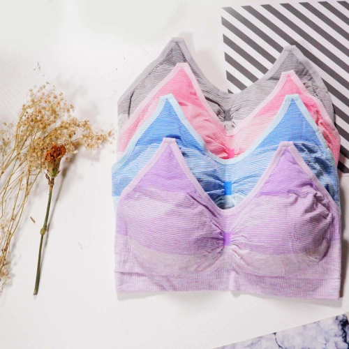 Taiwanese patented health breathable cup - Breathable and fresh style. 4-piece set of stretchy sports underwear without steel rings.