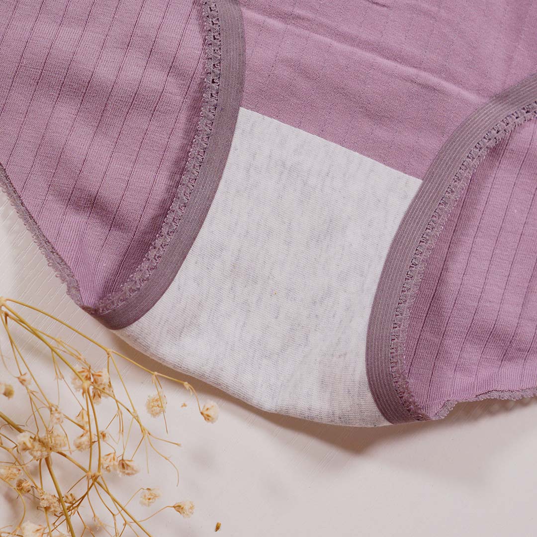 100%全棉抗菌無痕中腰提臀親膚透氣螺紋內褲