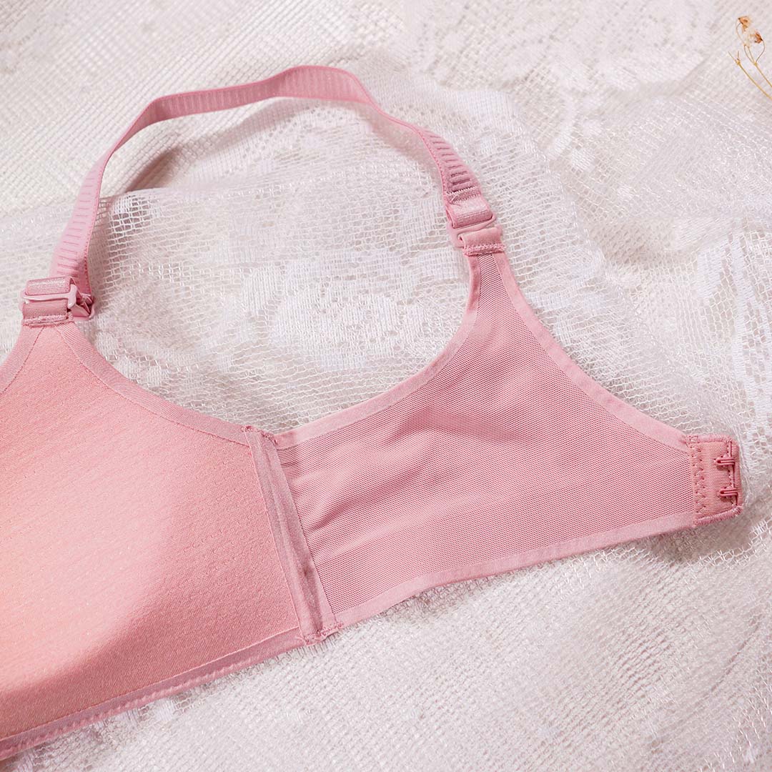 無痕無鋼圈一片式深V聚攏內衣-兩排扣