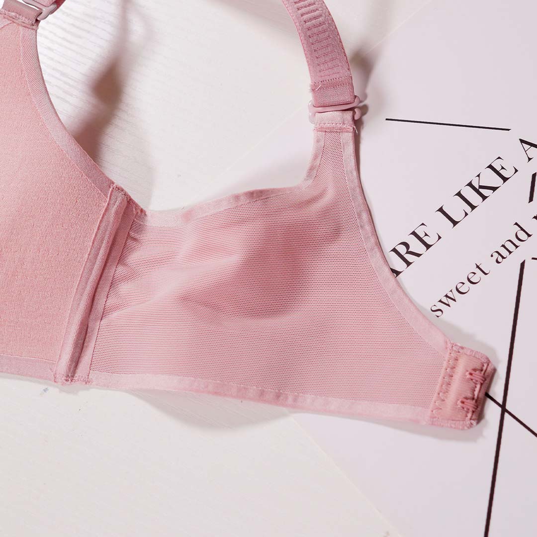 無痕無鋼圈一片式深V聚攏內衣-兩排扣