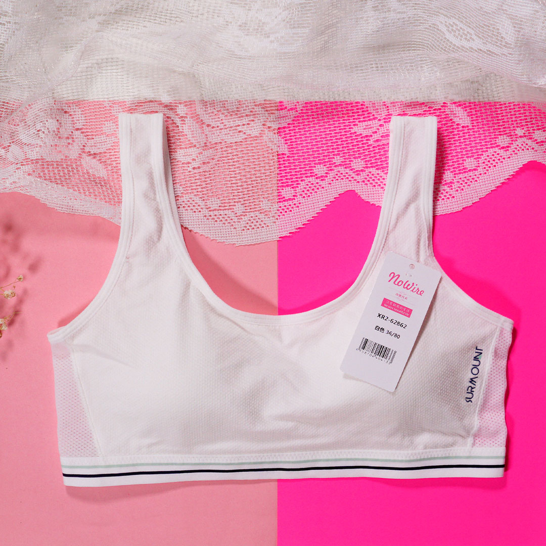 夏季透氣網孔青春發育少女內衣