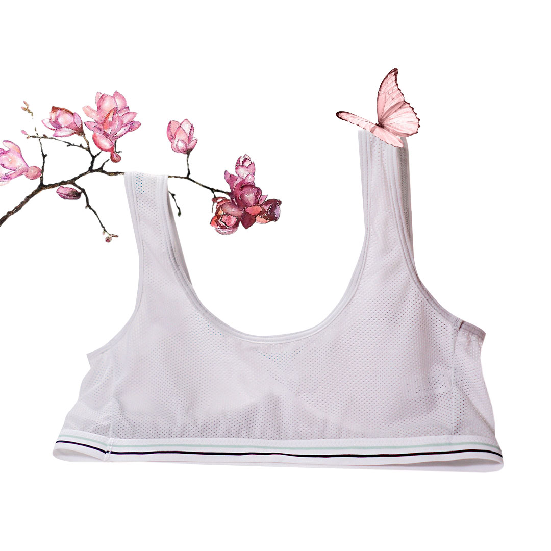 夏季透氣網孔青春發育少女內衣