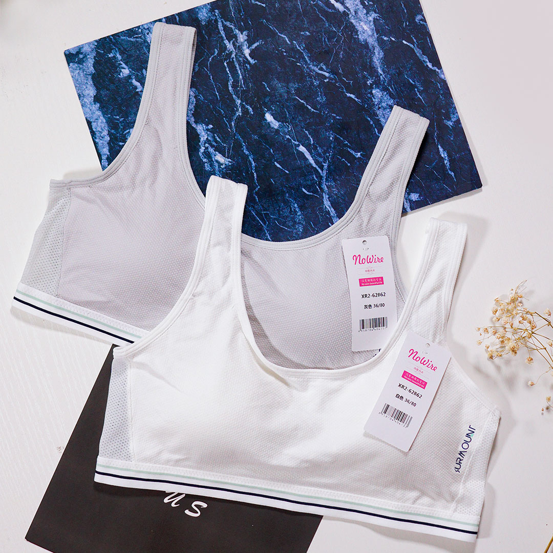 夏季透氣網孔青春發育少女內衣