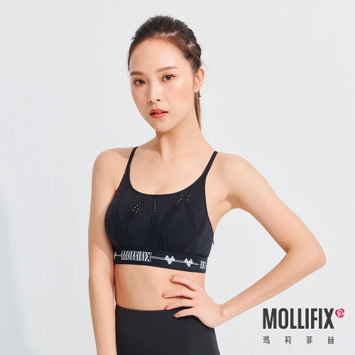 【MOLLIFIX】Pixel Art A++簡約細肩帶舒心BRA - 無鋼圈