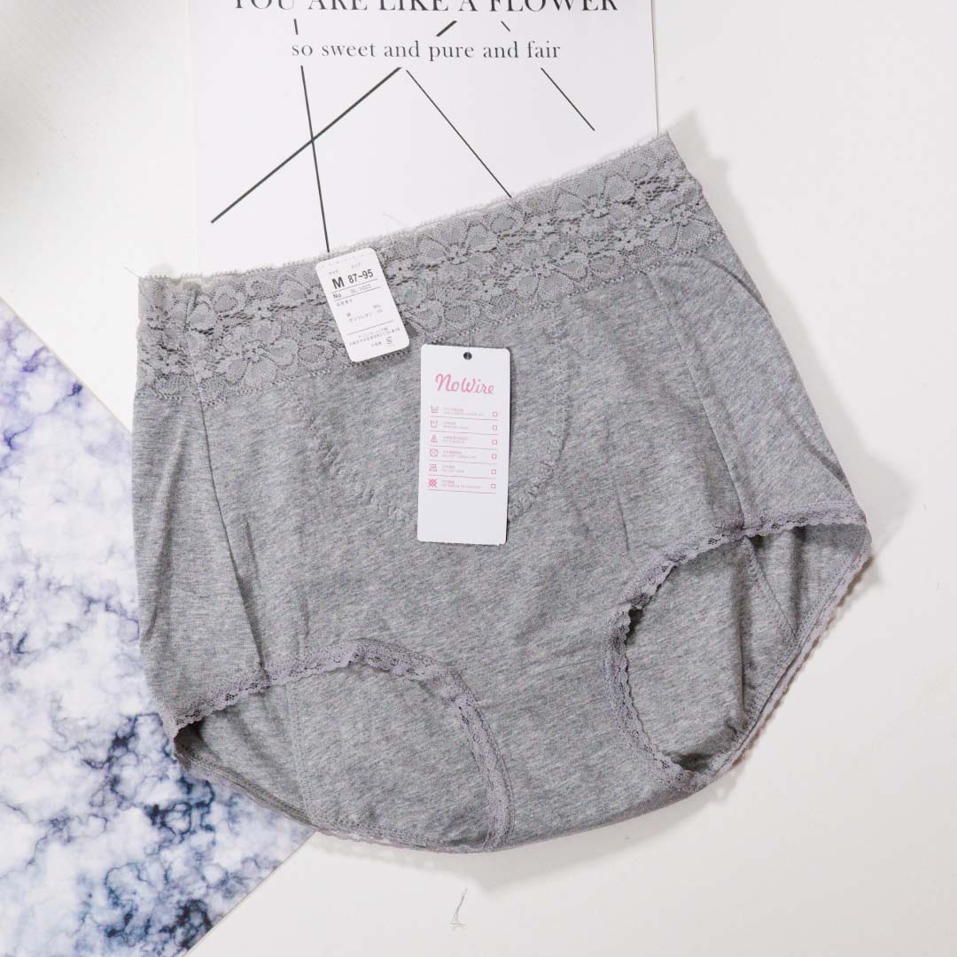 蕾絲花邊純棉中間防漏生理褲