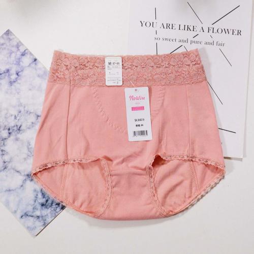 蕾絲花邊純棉中間防漏生理褲