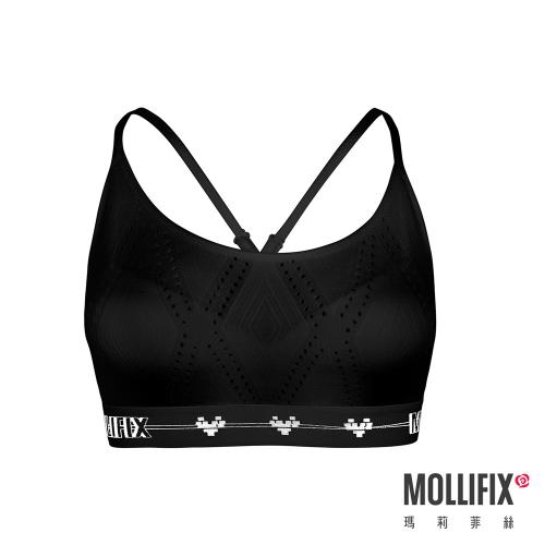 【MOLLIFIX】Pixel Art A++ Minimalist Straps Comfortable Bra