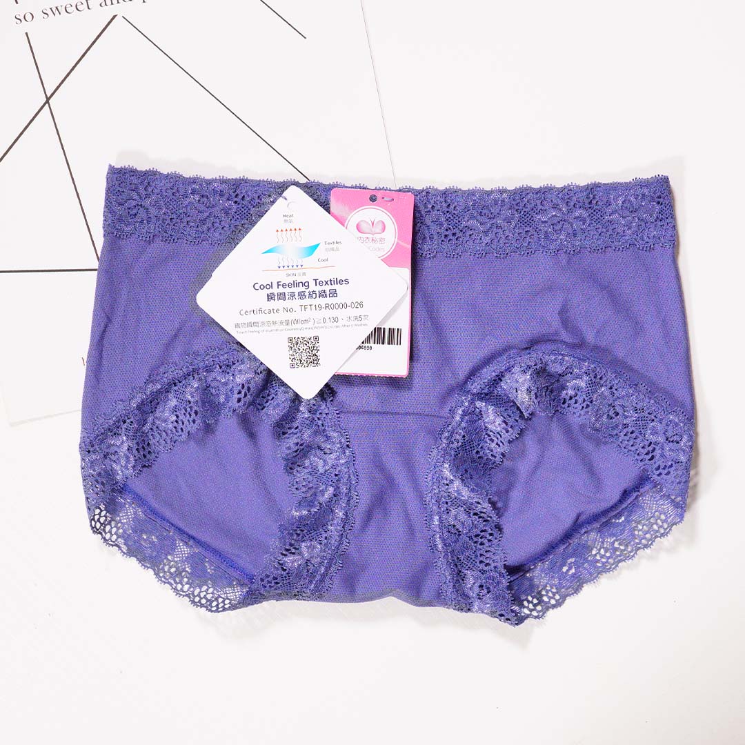 蜂巢網眼涼感奈米吸濕排汗纖維內褲