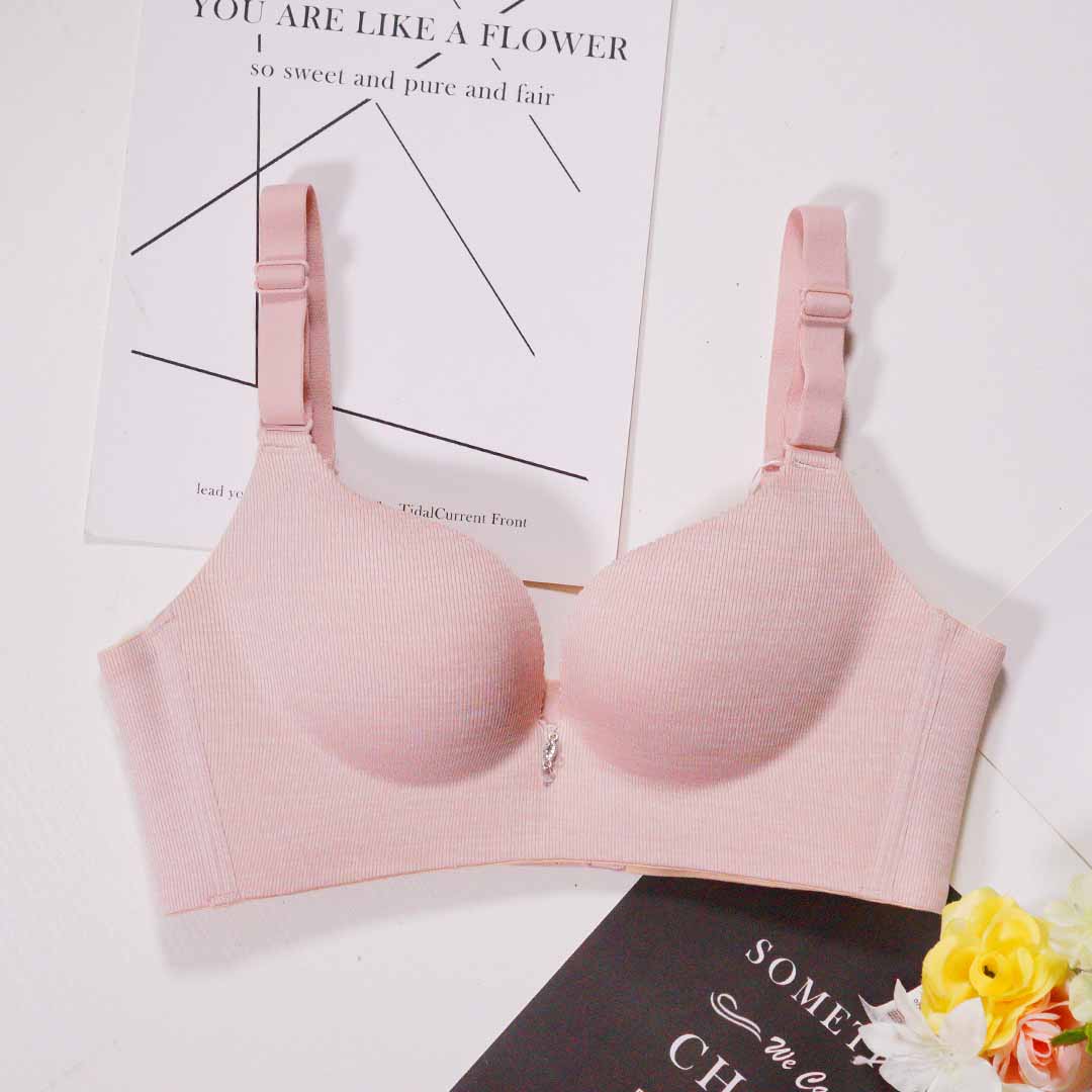 舒適B杯光面無磁無痕一片式集中聚攏内衣