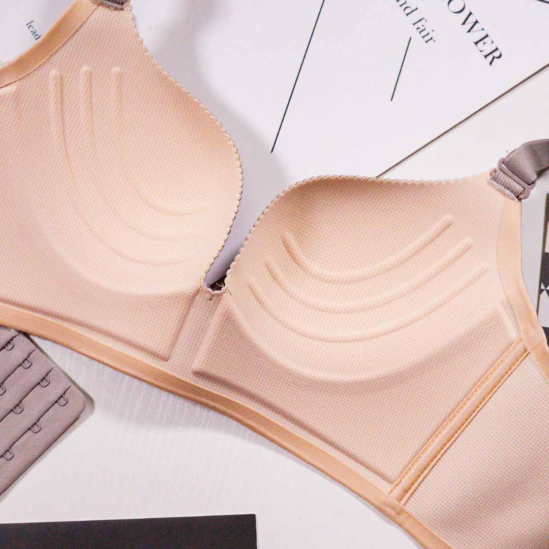 舒適B杯光面無磁無痕一片式集中聚攏内衣