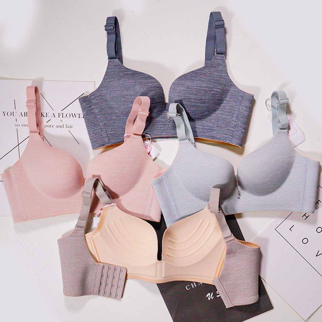 舒適B杯光面無磁無痕一片式集中聚攏内衣