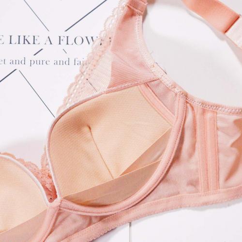 Deep V steel-free push-up bra with adjustable underwire for breast enhancement